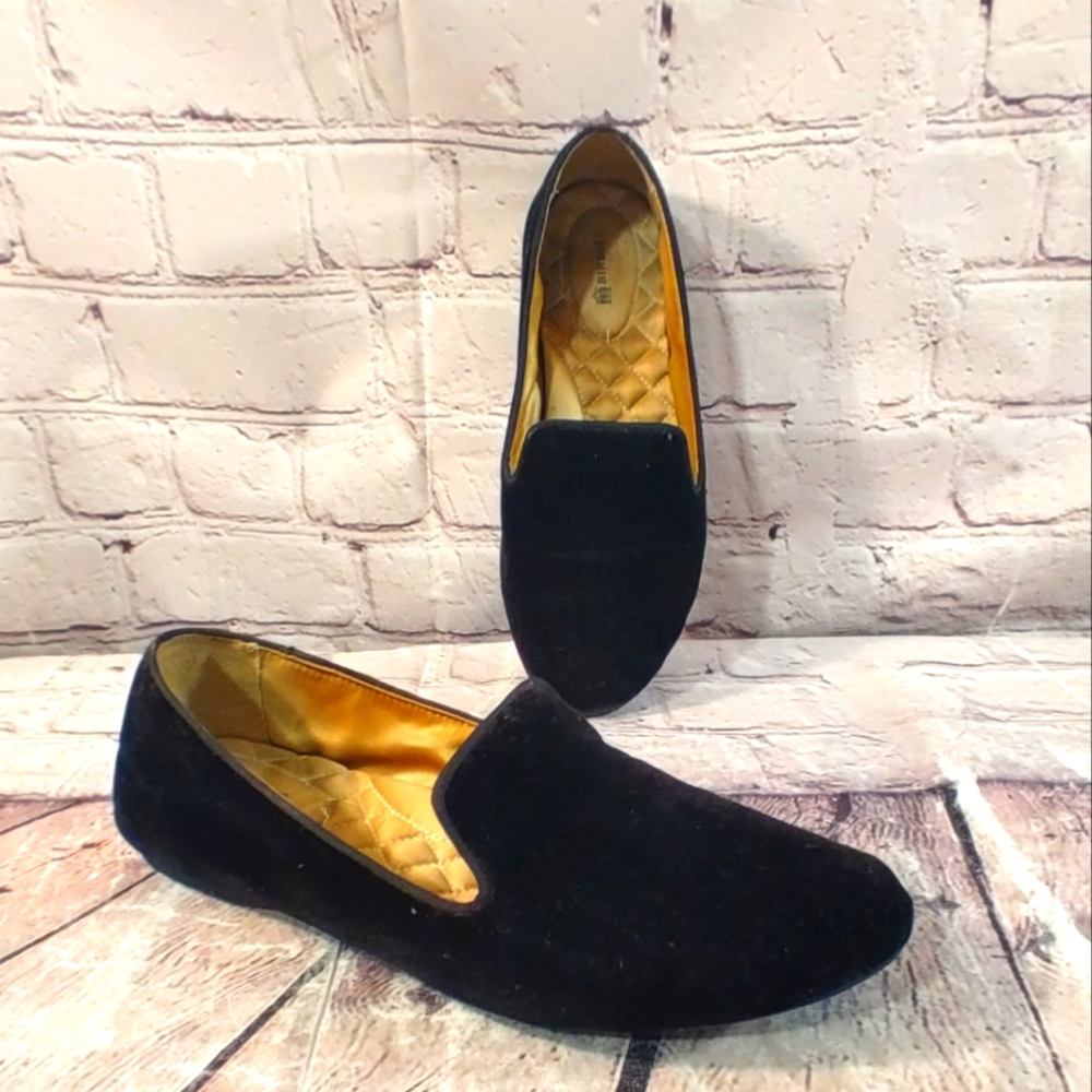 Birdies The Starling Black Velvet Flats 8